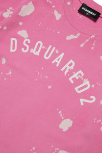 T-shirt délavé avec dentelle - Rosebloom