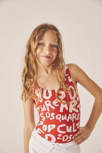 Printed one-piece swimming costume - Sachet Pink