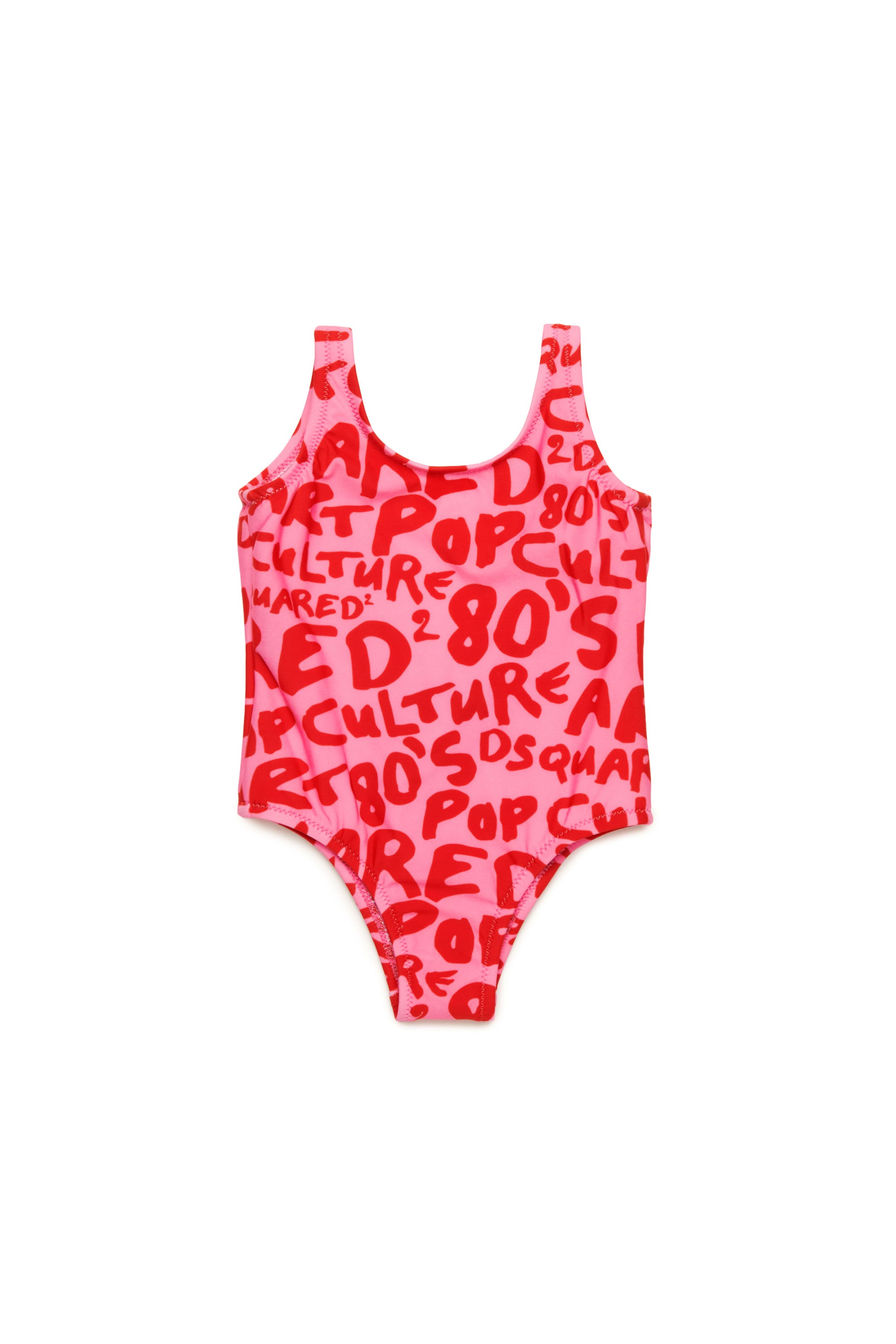 Printed one-piece swimming costume - Sachet Pink