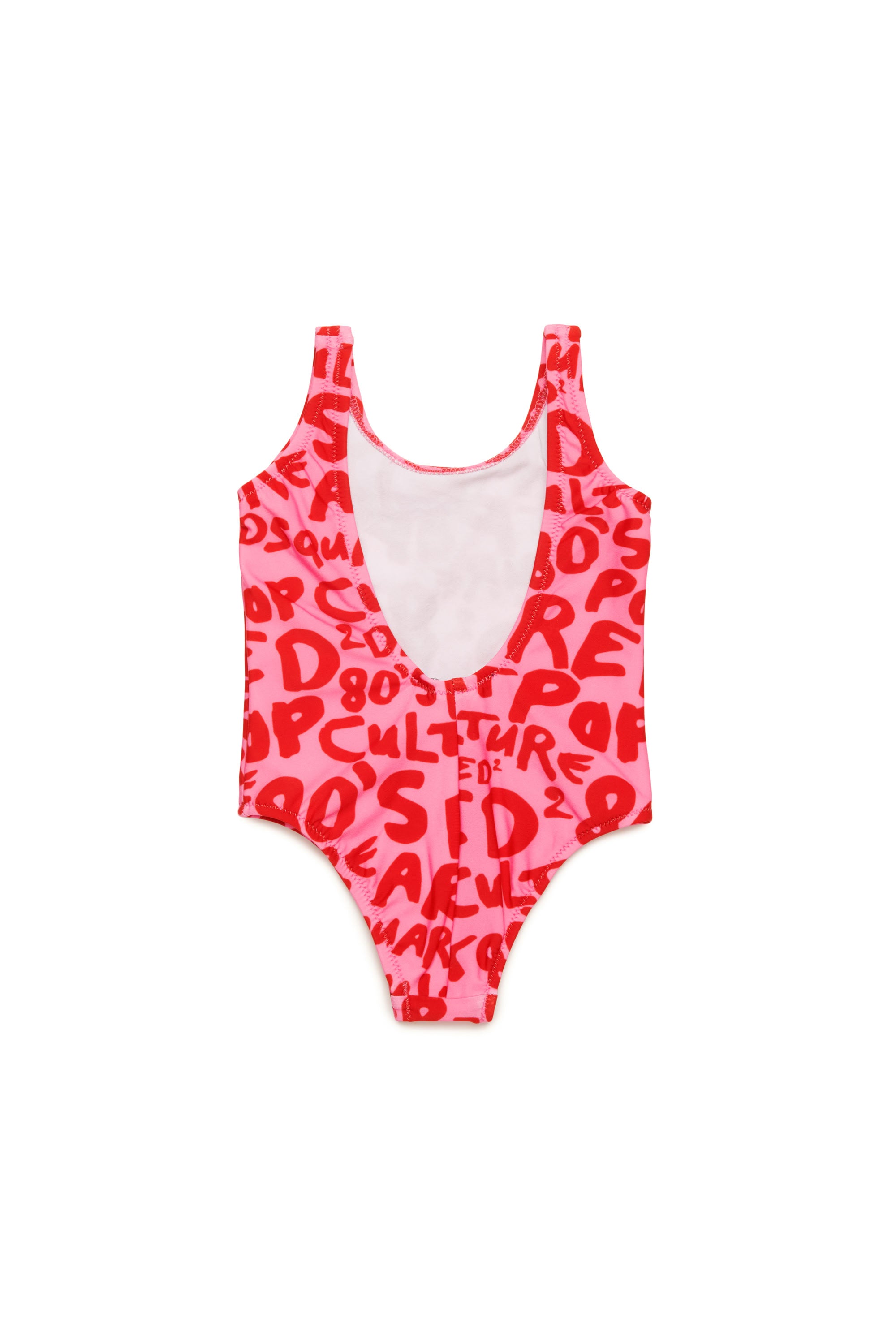 Printed one-piece swimming costume - Sachet Pink
