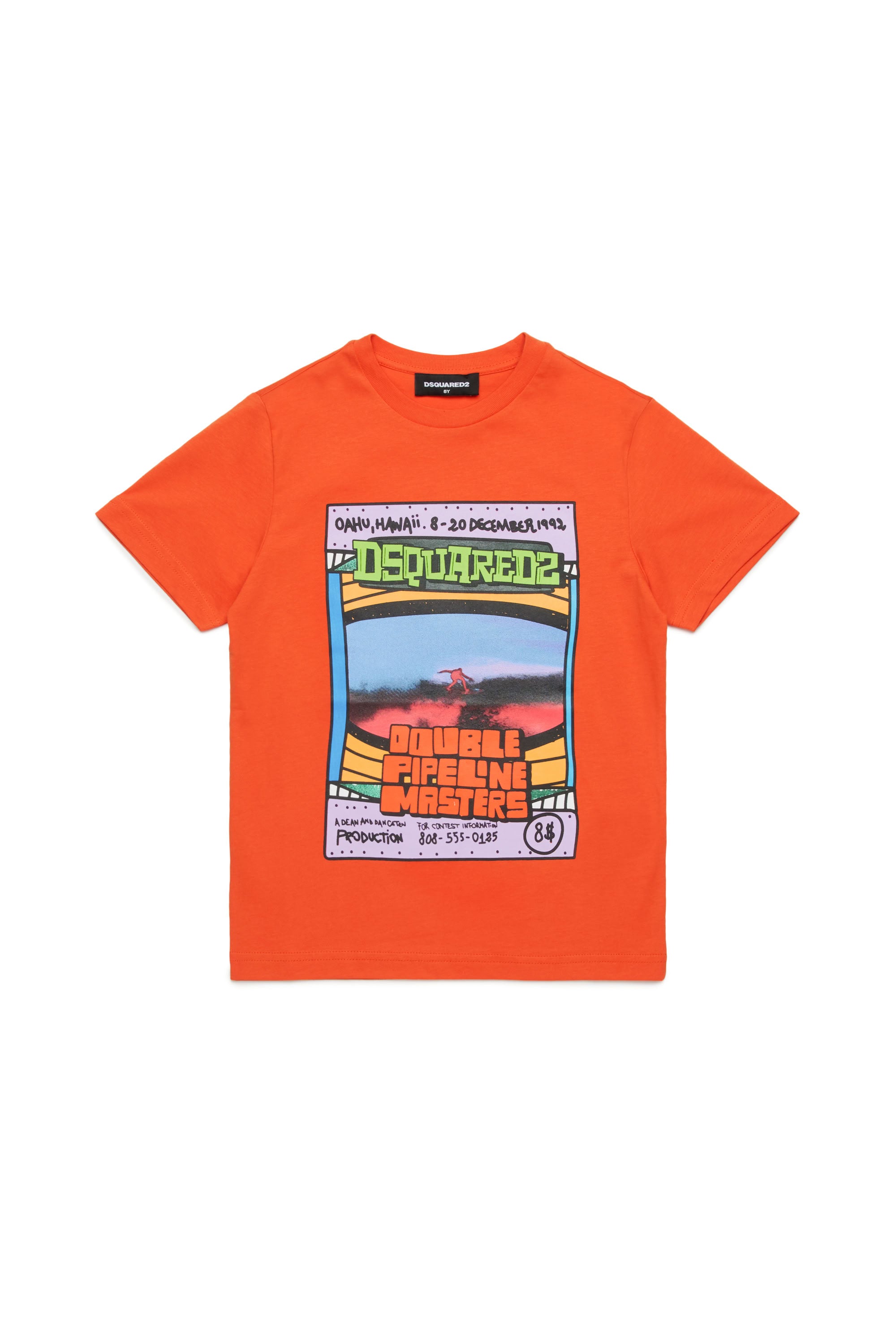 Print T-shirt - Bright Orange