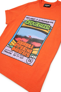 Print T-shirt - Bright Orange