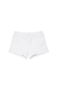 Short à taille élastiquée - White