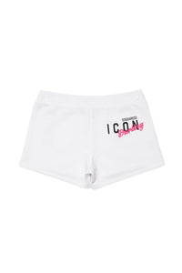 Elasticated waist shorts - White