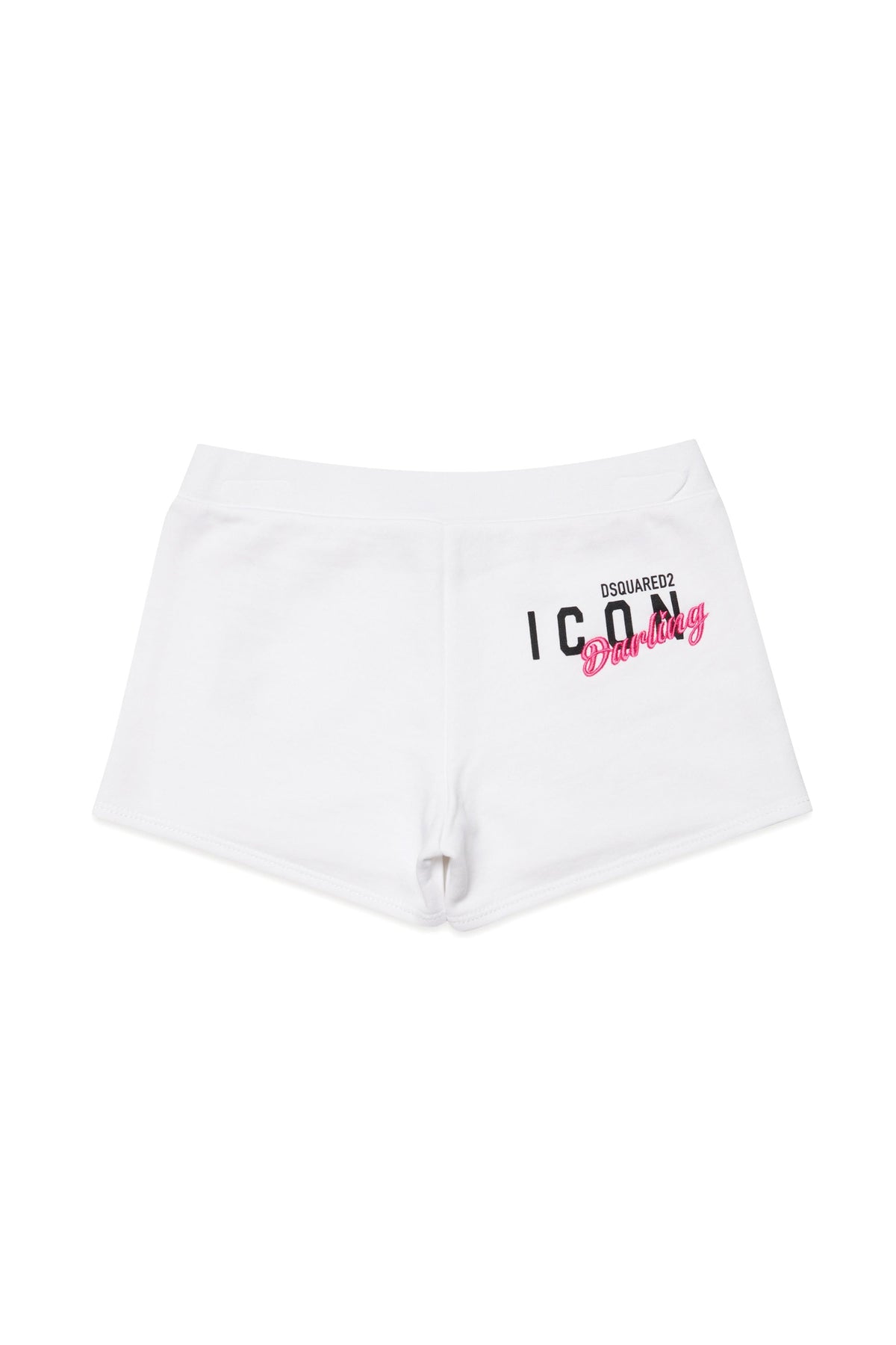 Short à taille élastiquée - White