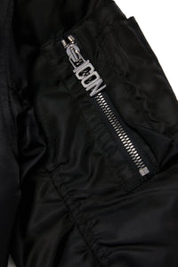 Bomber with zip - Black