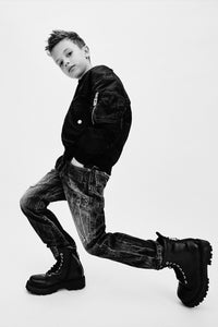 Bomber with zip - Black