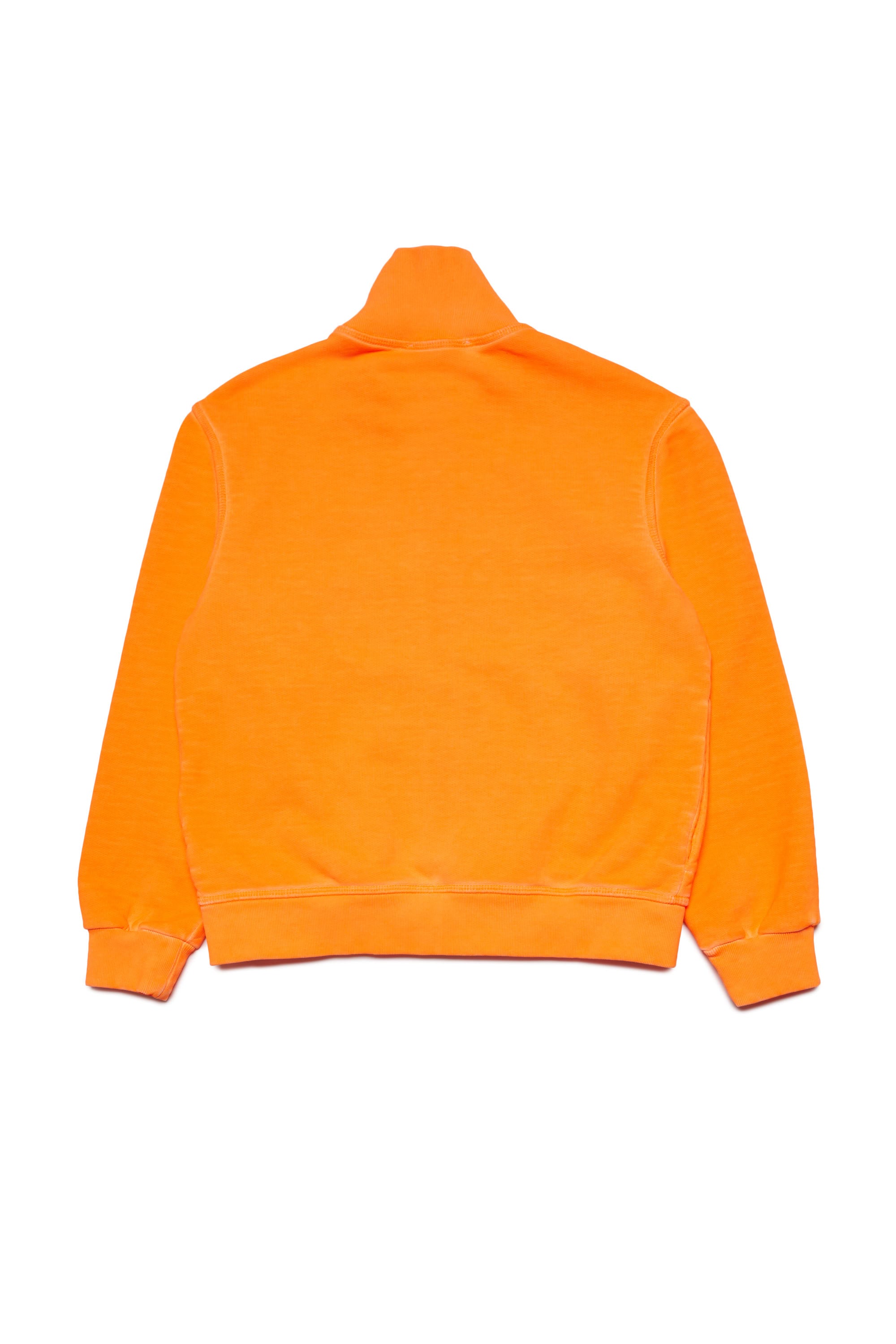 Printed zip sweatshirt - Dark Orange Fluo