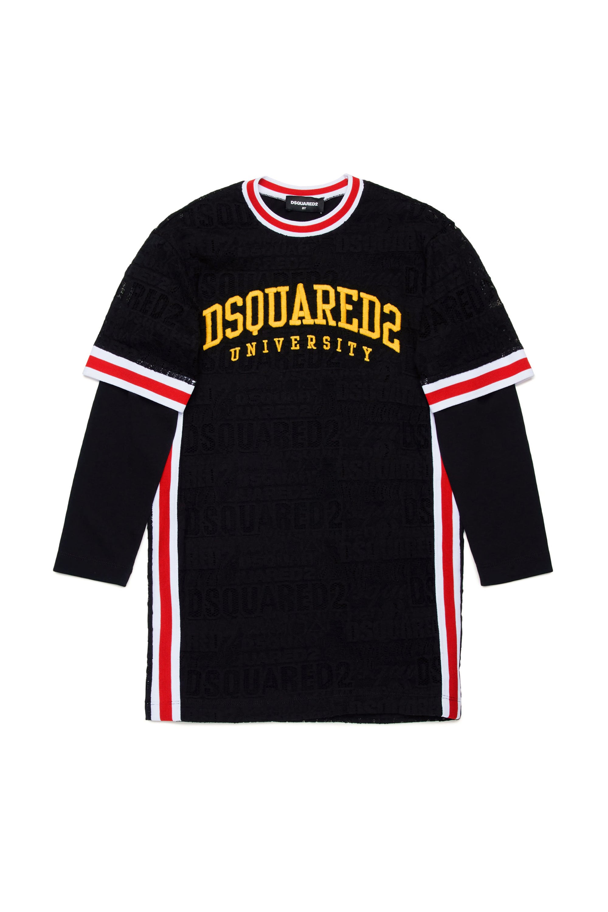 Dress with printed logo - Black