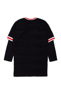 Dress with printed logo - Black