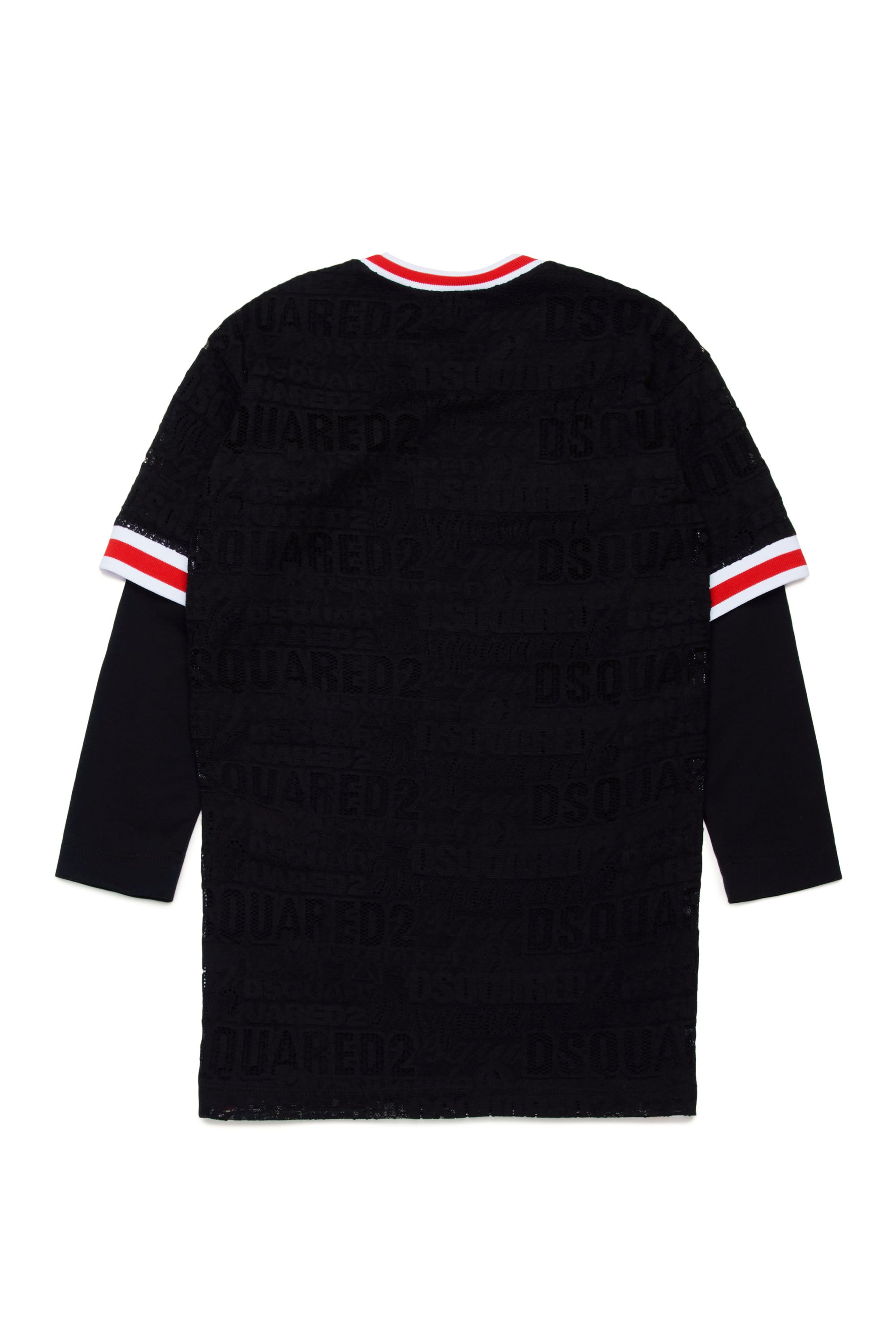 Dress with printed logo - Black