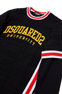 Dress with printed logo - Black