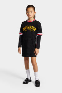 Dress with printed logo - Black