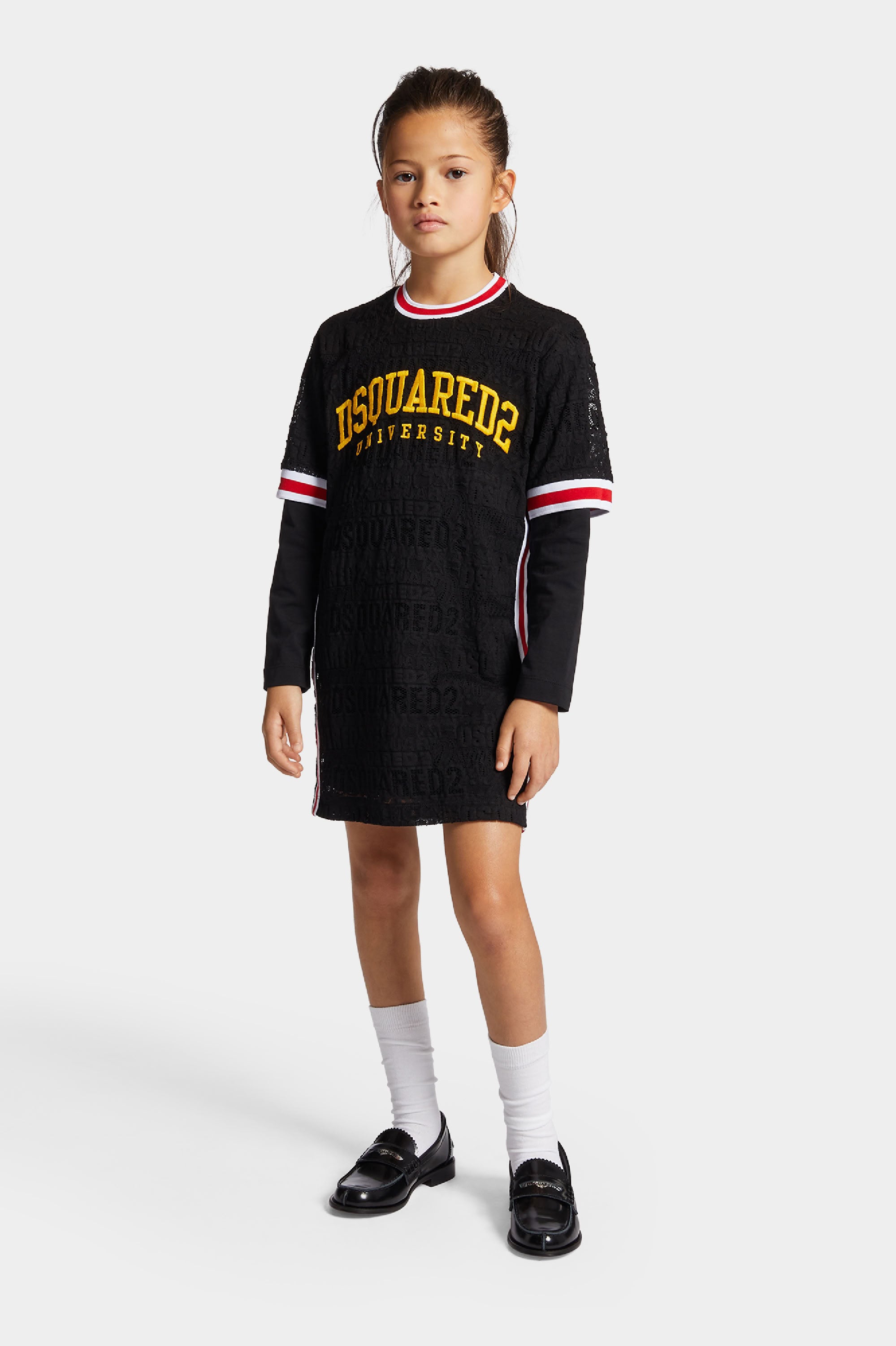 Dress with printed logo - Black