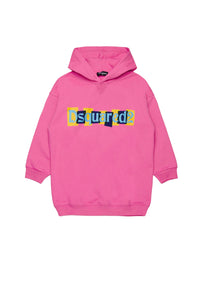 Oversized hoodie dress - Fuchsia Pink