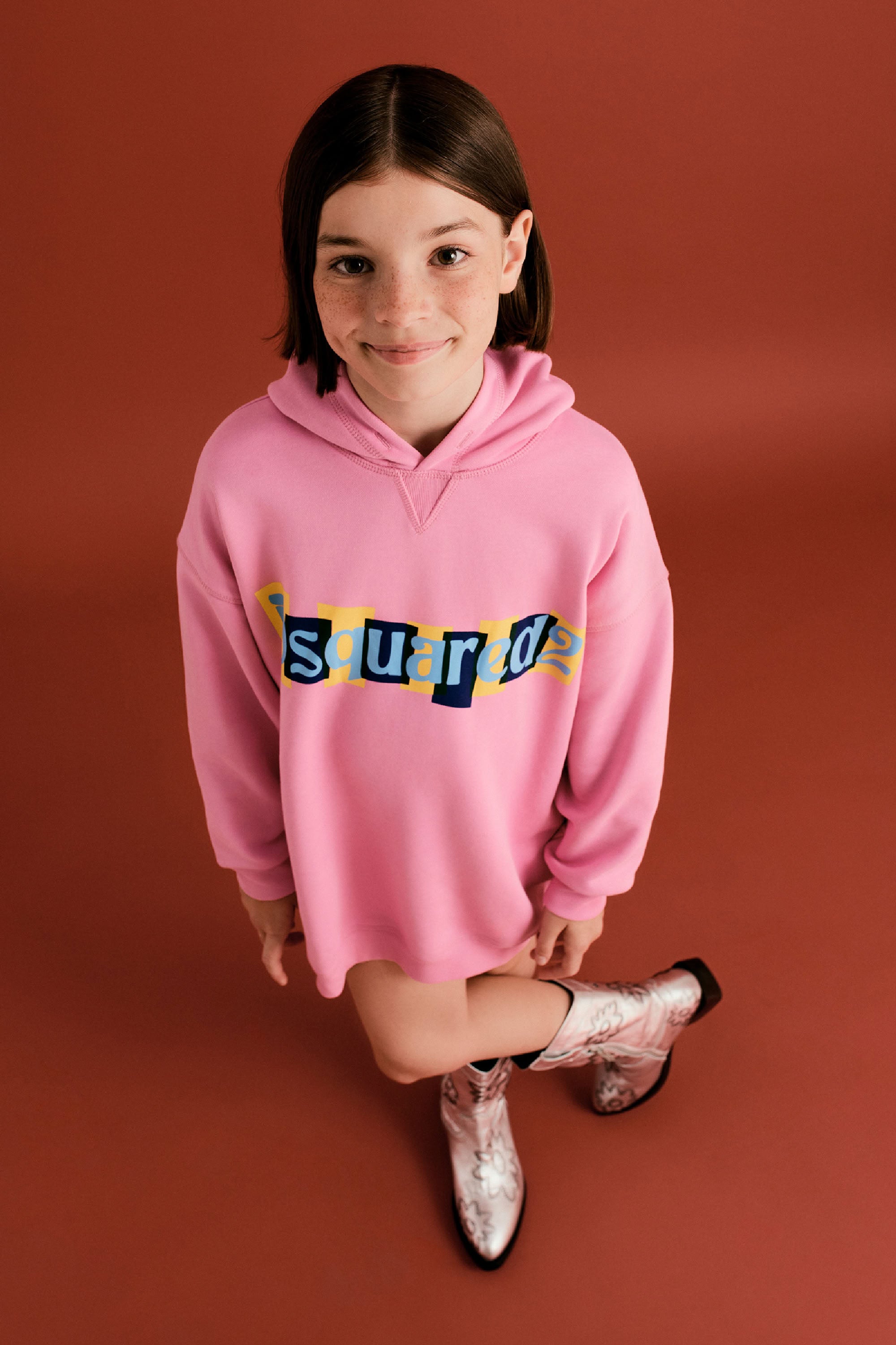 Oversized hoodie dress - Fuchsia Pink