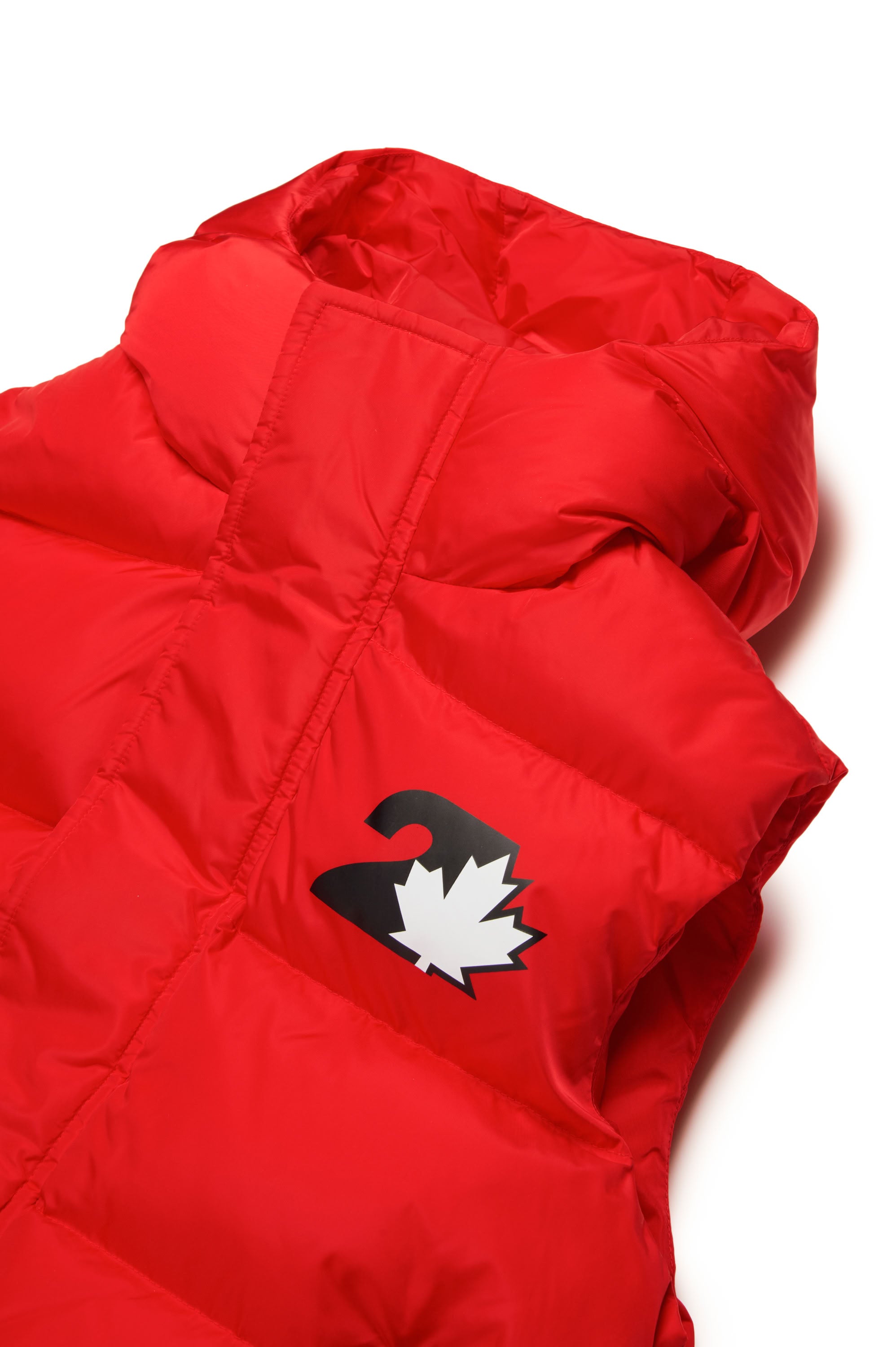 Sleeveless hooded jacket - Tomato Red
