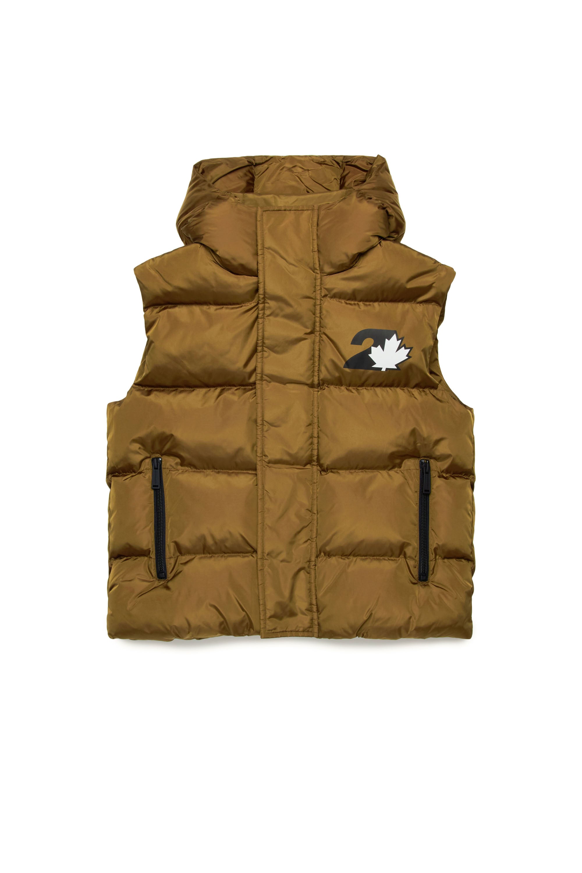 Sleeveless hooded jacket - Rubber