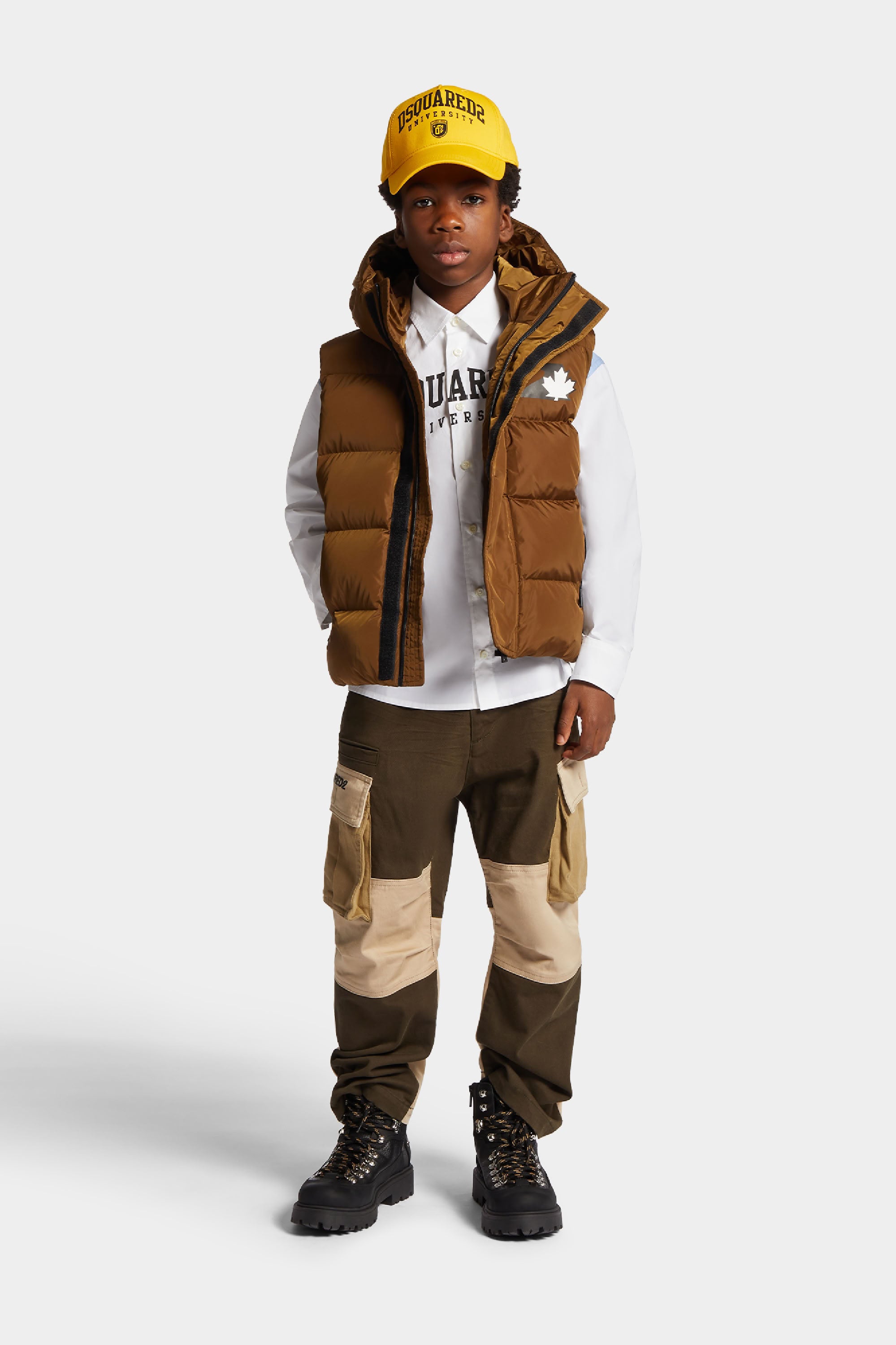 Sleeveless hooded jacket - Rubber
