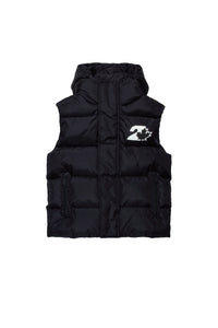 Doudoune à capuche sans manches - Black