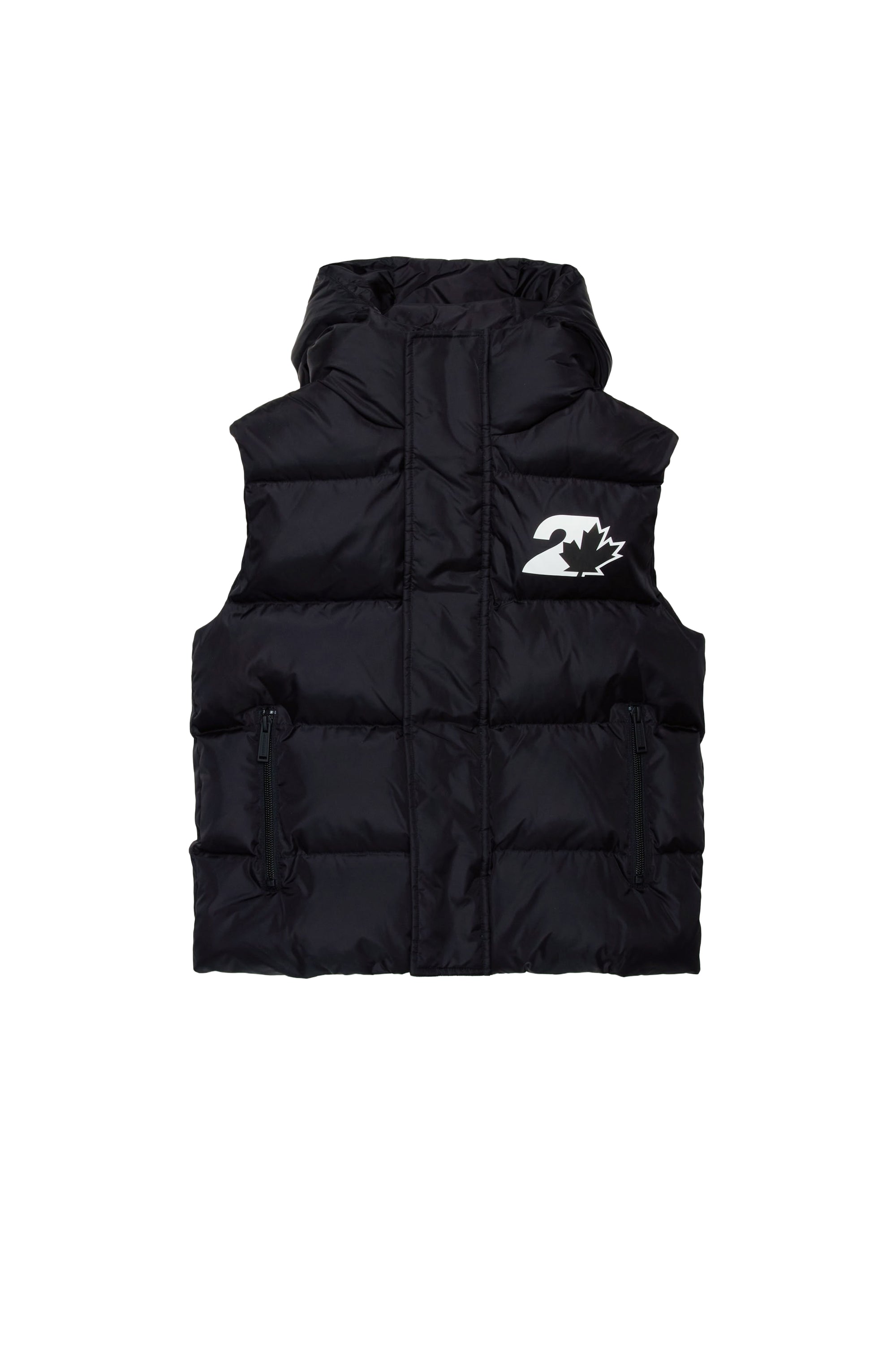 Doudoune à capuche sans manches - Black