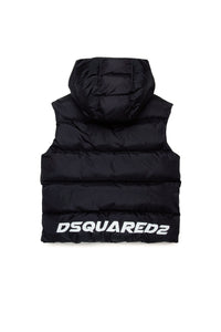 Doudoune à capuche sans manches - Black