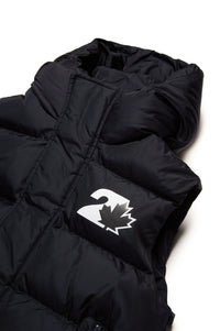 Doudoune à capuche sans manches - Black