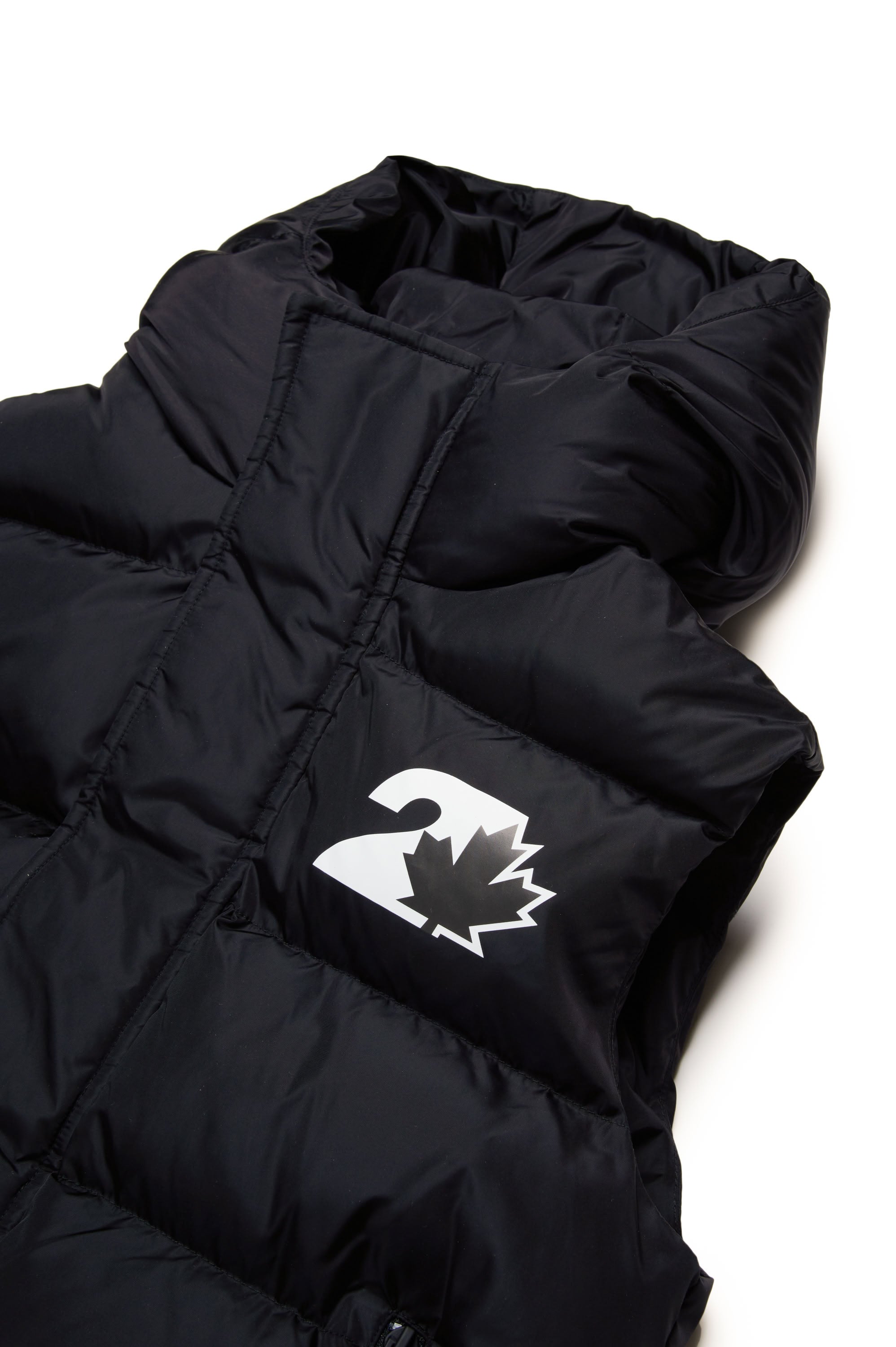Doudoune à capuche sans manches - Black