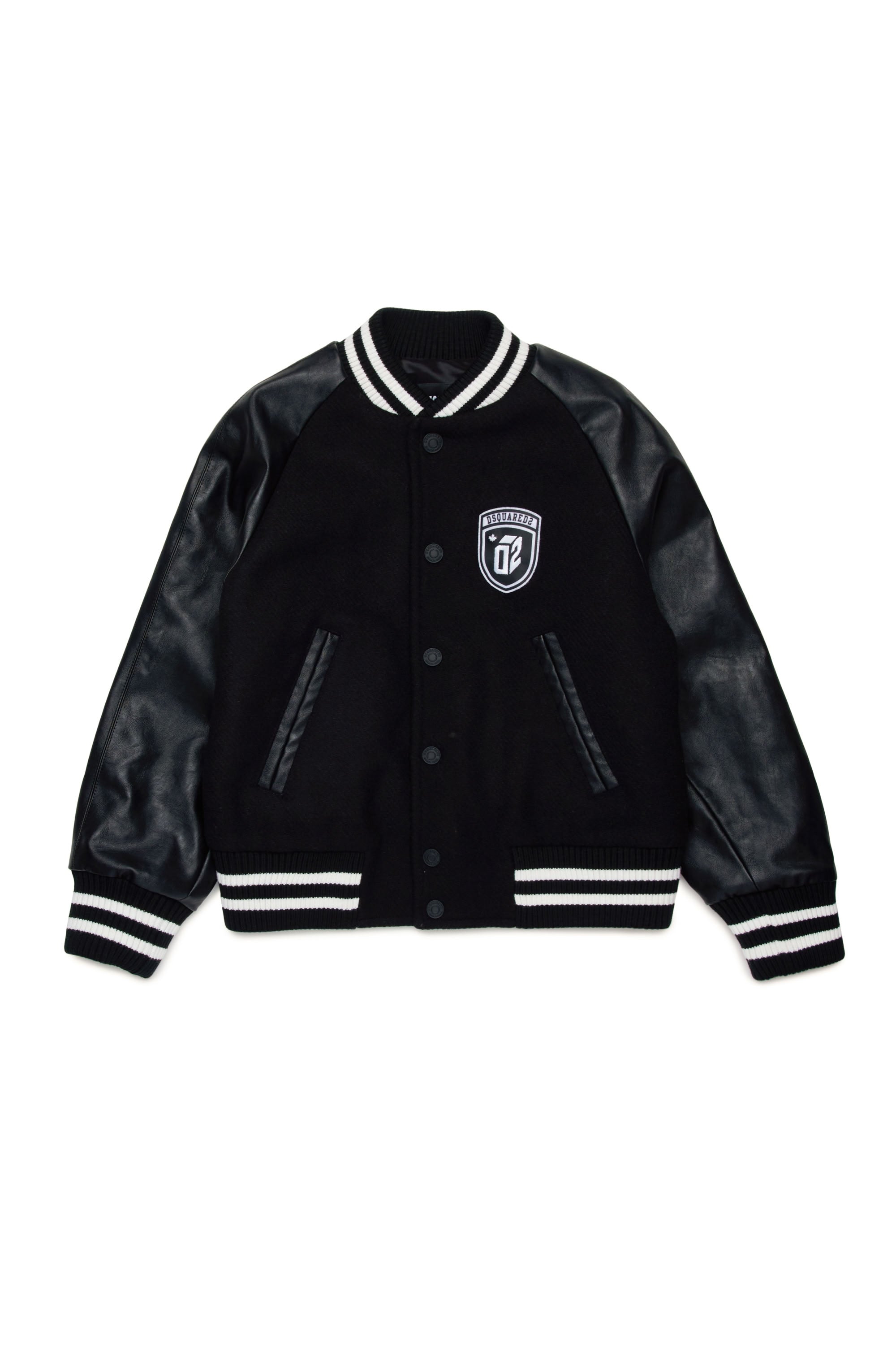Veste avec poches en laine - Black