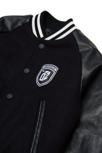 Veste avec poches en laine - Black