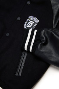Veste avec poches en laine - Black
