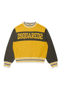 Jumper with knitted logo - Sunny Yellow
