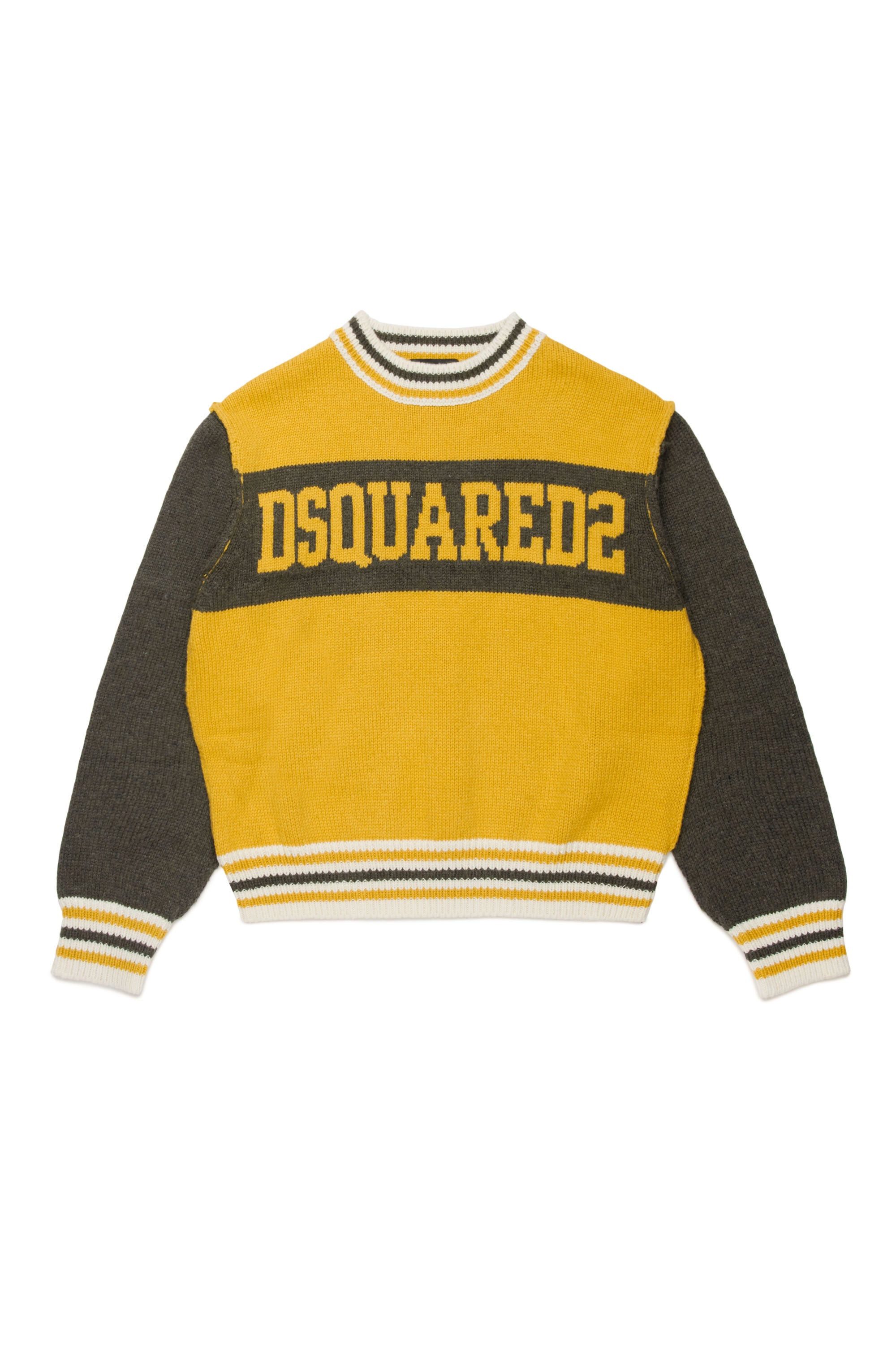 Jumper with knitted logo - Sunny Yellow