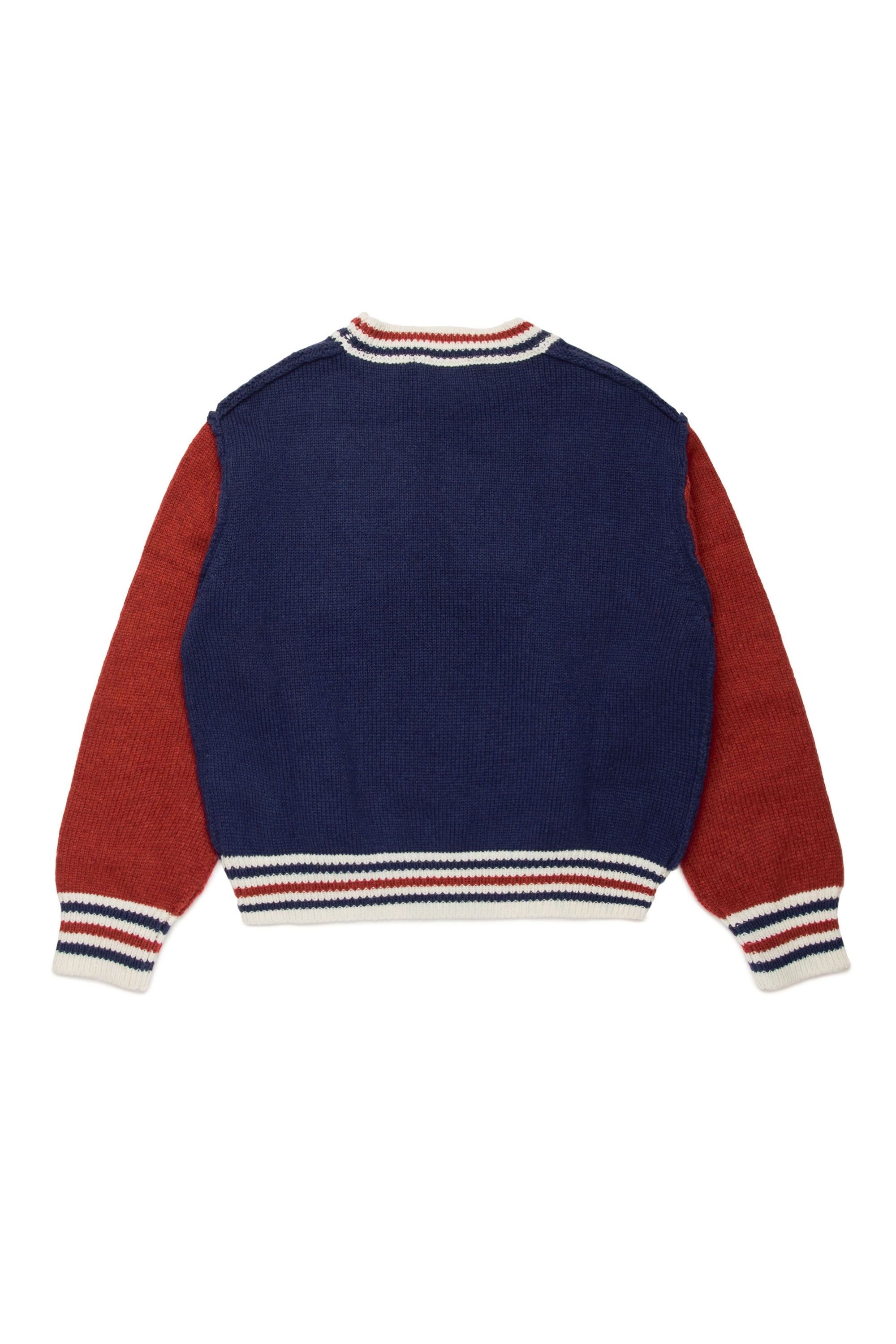 Jumper with knitted logo - Dress Blue