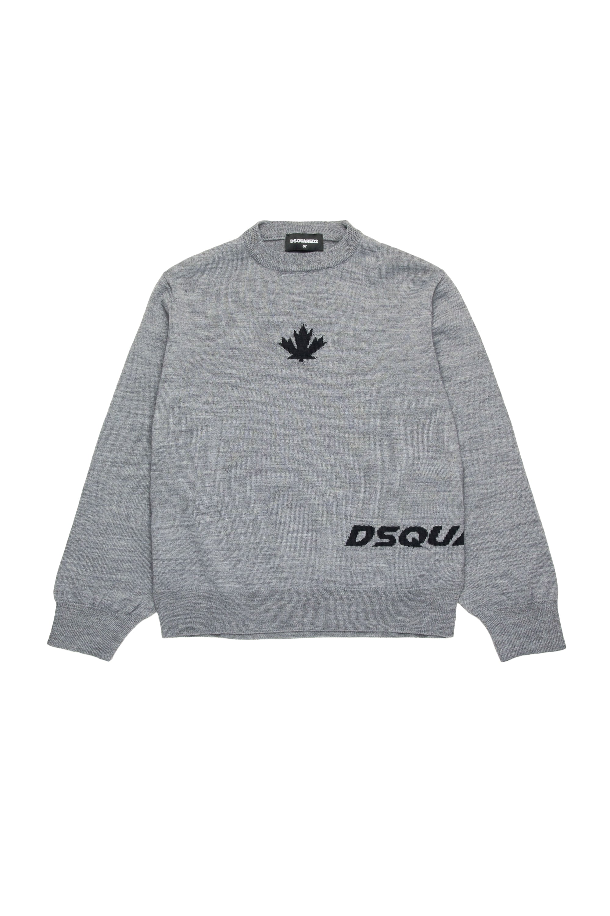 Pull avec logo en laine - Smoke Grey Melange