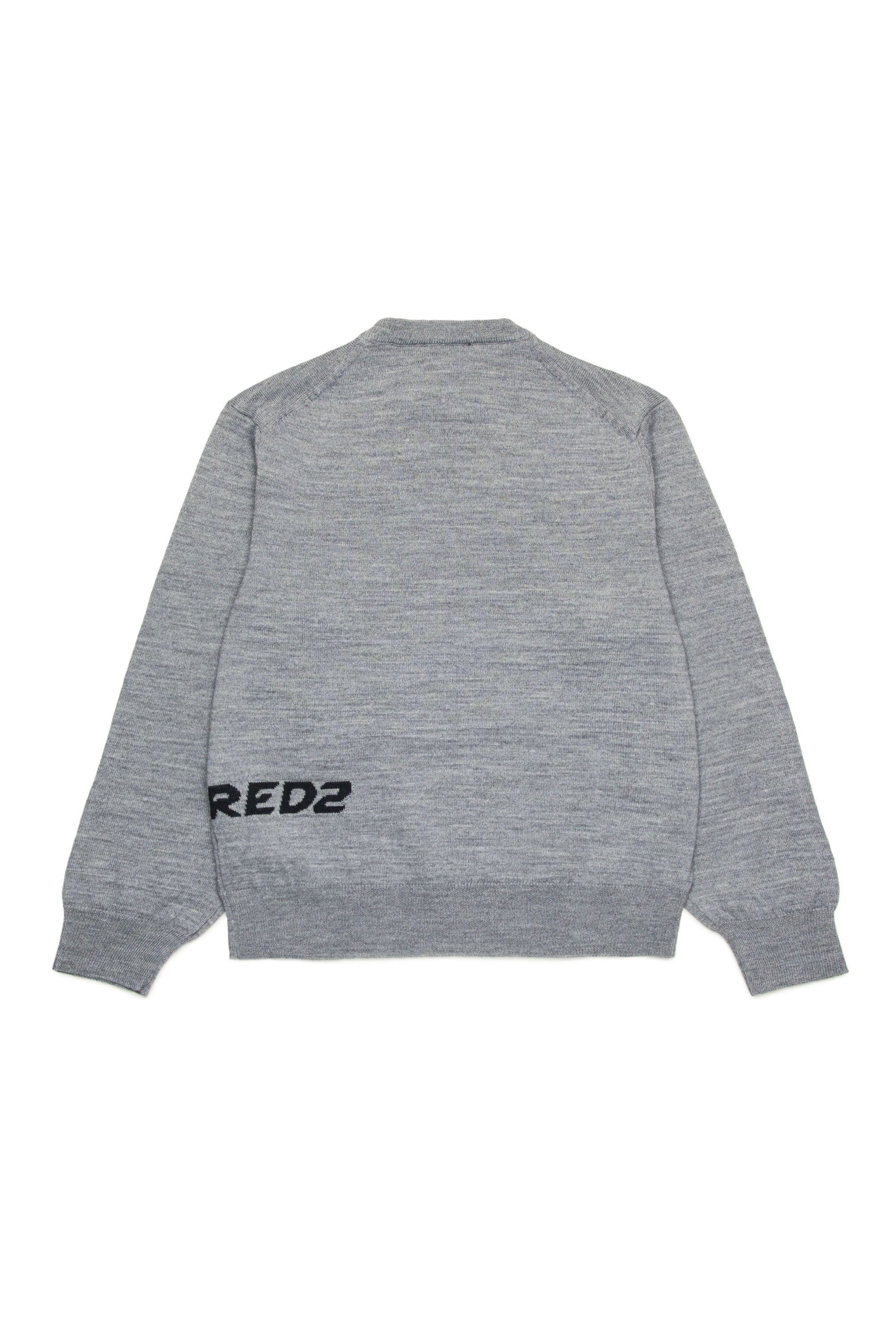 Jumper with wool logo - Smoke Grey Melange