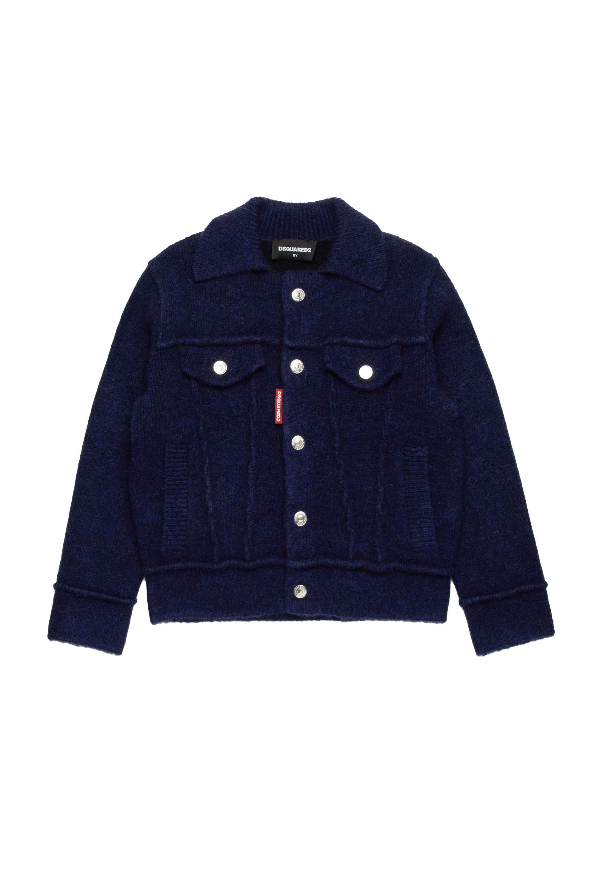 Veste à boutons en laine mélangée - Deep Blue