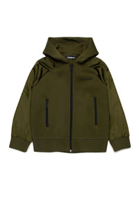 Sweat à capuche zippé - Tarmac Green