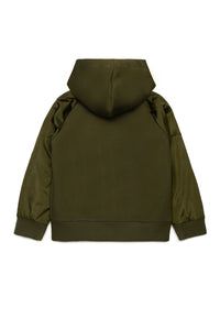 Sweat à capuche zippé - Tarmac Green