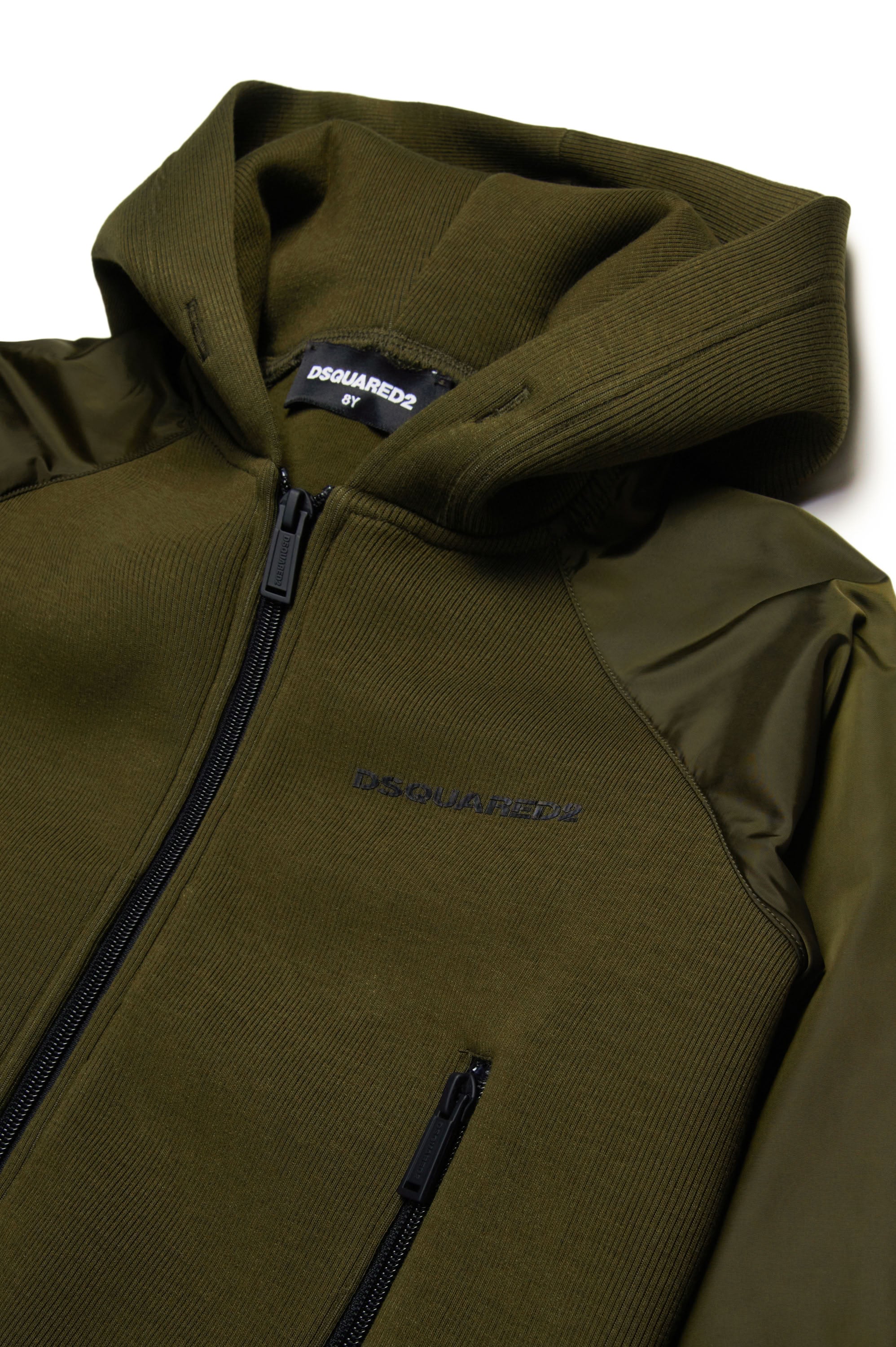 Sweat à capuche zippé - Tarmac Green