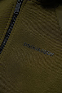Sweat à capuche zippé - Tarmac Green