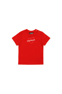 Printed T-shirt - Tomato Red