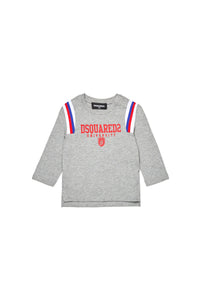Long-sleeved T-shirt with logo - Light Grey Melange