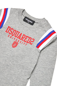 Long-sleeved T-shirt with logo - Light Grey Melange