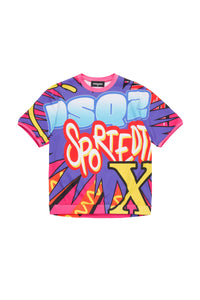 T-shirt à imprimé - Magenta