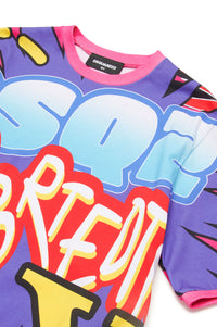 T-shirt à imprimé - Magenta