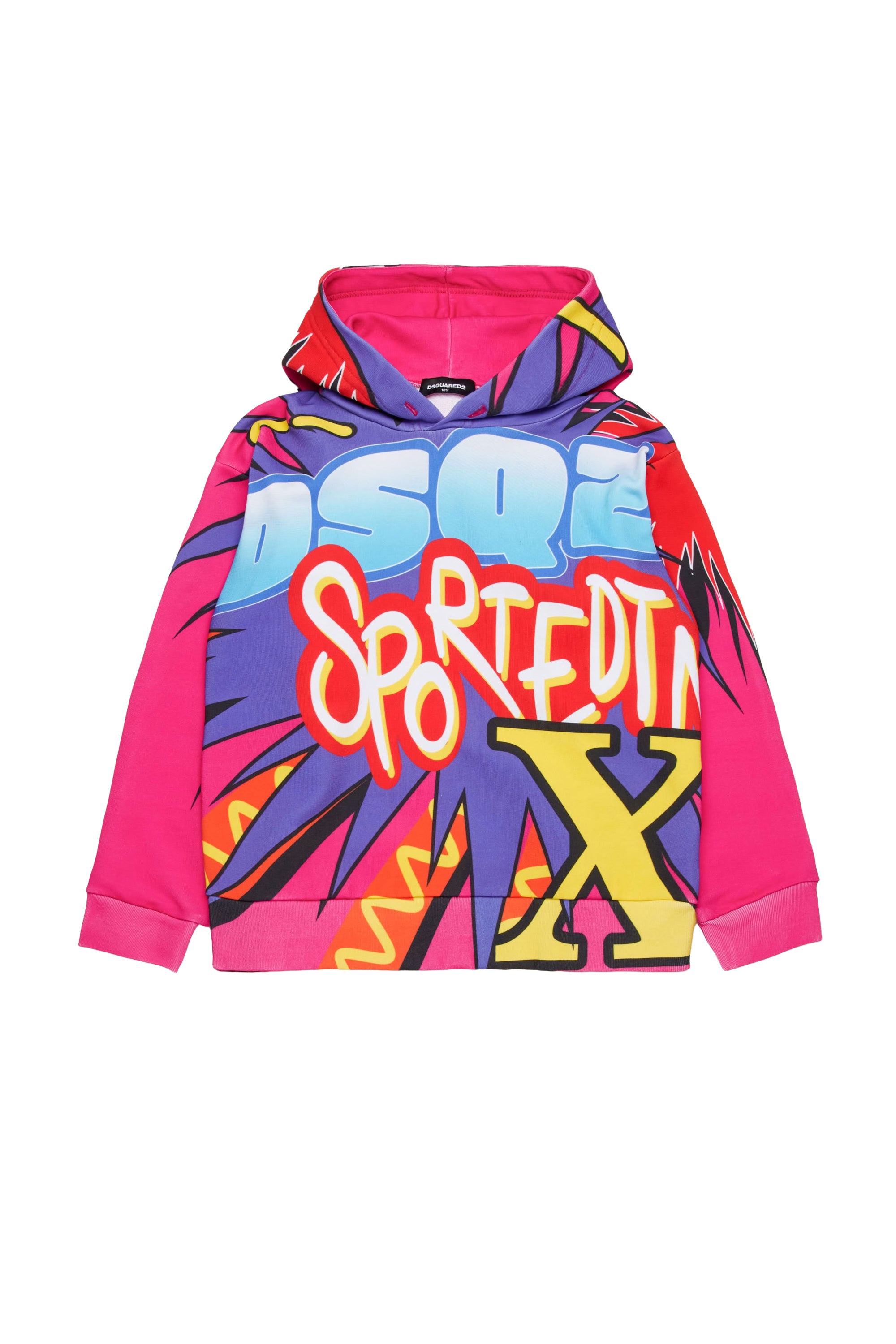 Sweat à capuche avec impression - Magenta