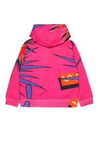 Sweat à capuche avec impression - Magenta