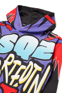 Sweat à capuche avec impression - Black
