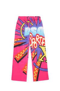 Printed tracksuit trousers - Magenta